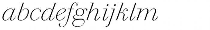 Walbaum 60 pt Thin Italic Font LOWERCASE