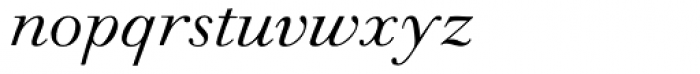 Walbaum MT Italic Font LOWERCASE