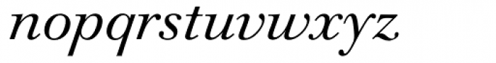 Walbaum Standard BQ Italic Font LOWERCASE
