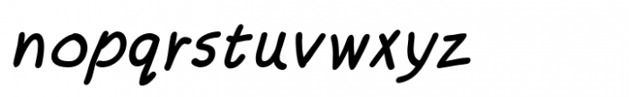 WalcomeOne Medium Oblique Font LOWERCASE
