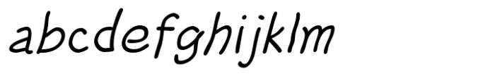 WalcomeOne Oblique Font LOWERCASE