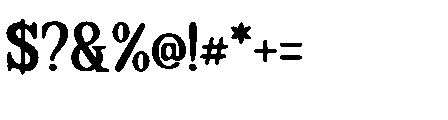 Walds Misery Font OTHER CHARS