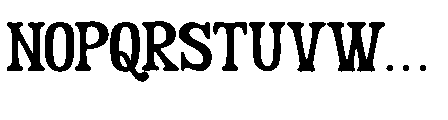 Walds Misery Font UPPERCASE