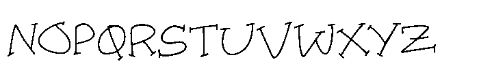 Walnut Hope SL Walnut Hope One Regular Font UPPERCASE