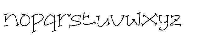 Walnut Hope SL Walnut Hope One Regular Font LOWERCASE