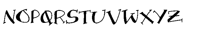Walnut Hope SL Walnut Hope Three Regular Font UPPERCASE