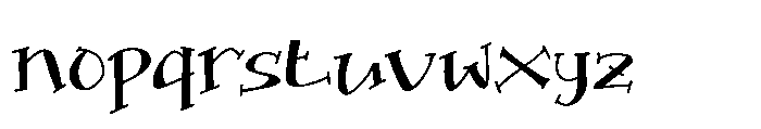 Walnut Hope SL Walnut Hope Three Regular Font LOWERCASE