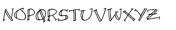 Walnut Hope SL Walnut Hope Two Regular Font UPPERCASE