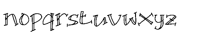 Walnut Hope SL Walnut Hope Two Regular Font LOWERCASE