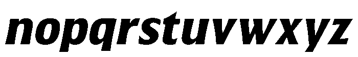 Walver Bold Italic Font LOWERCASE