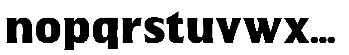 Walver Extra Bold Font LOWERCASE