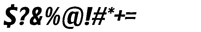 Walver Sem Bold Italic Font OTHER CHARS