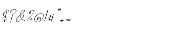 Wanderly Grace Italic Font OTHER CHARS