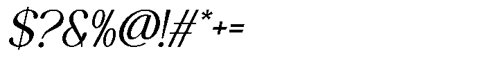 Wandpis Italic Font OTHER CHARS