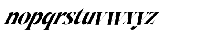 Waning Regime Italic Font LOWERCASE