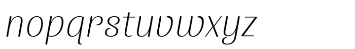 Wanlamai Extra Light Italic Font LOWERCASE