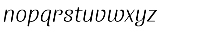 Wanlamai Light Italic Font LOWERCASE