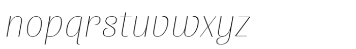 Wanlamai Thin Italic Font LOWERCASE