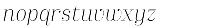 Wannagam Extra Light Italic Font LOWERCASE