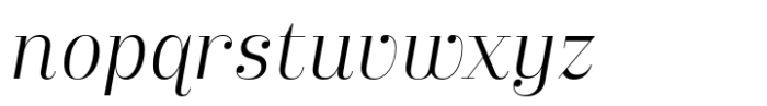 Wannagam Light Italic Font LOWERCASE