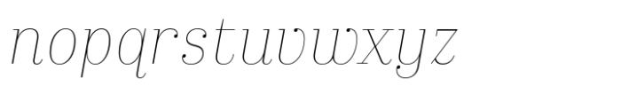 Wannagam Thin Italic Font LOWERCASE