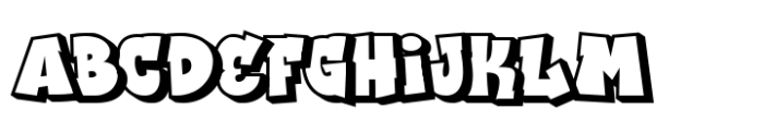 Waosh 3d Comic Shadow Font UPPERCASE