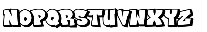 Waosh 3d Comic Shadow Font LOWERCASE