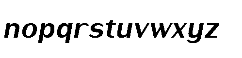 Warasarn Bold Italic Font LOWERCASE