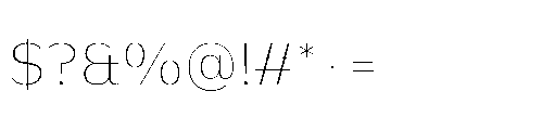 Warasarn Extra Light Font OTHER CHARS