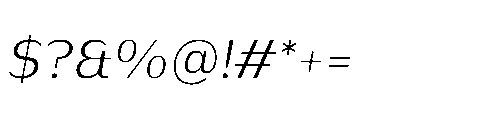 Warasarn Italic Font OTHER CHARS