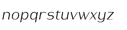 Warasarn Italic Font LOWERCASE