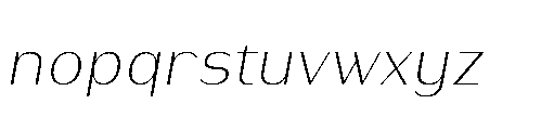 Warasarn Light Italic Font LOWERCASE