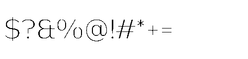 Warasarn Light Font OTHER CHARS