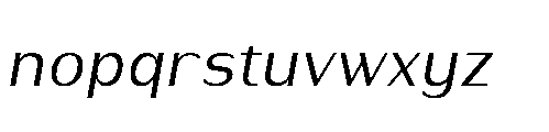 Warasarn Medium Italic Font LOWERCASE