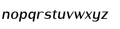 Warasarn Semi Bold Italic Font LOWERCASE