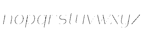 Warasarn Thin Italic Font LOWERCASE