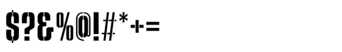 Warband Stencil Regular Font OTHER CHARS