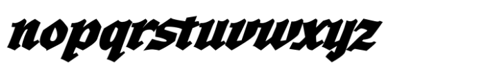 Wardshus Calligraphy Black Italic Font LOWERCASE