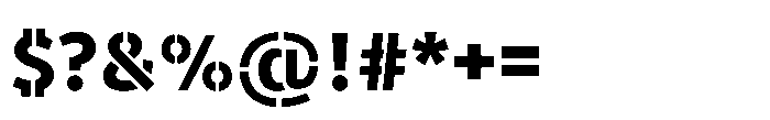 Warfield Bold Font OTHER CHARS