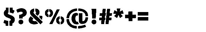 Warfield Extra Bold Font OTHER CHARS