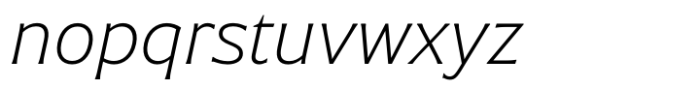 Warminster Extra Light Italic Font LOWERCASE