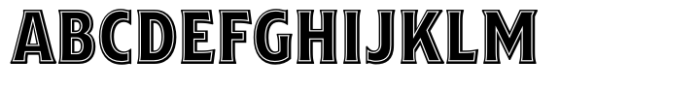 Warminster Rimmed Font UPPERCASE
