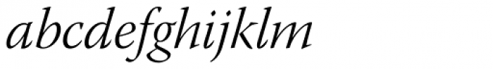 Warnock Pro SubHead Light Italic Font LOWERCASE