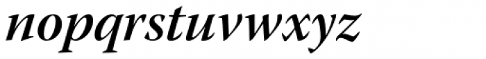 Warnock Pro SubHead SemiBold Italic Font LOWERCASE