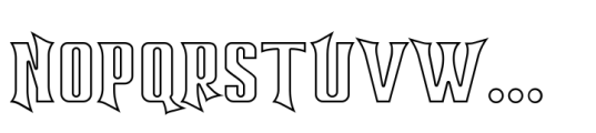 Warrior of World Regular Hollow Font UPPERCASE