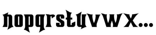 Warrior of World Regular Font LOWERCASE