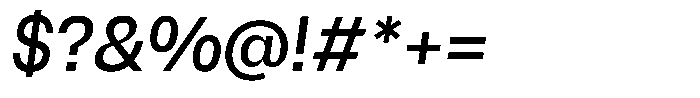 Wasa Bold Italic Font OTHER CHARS