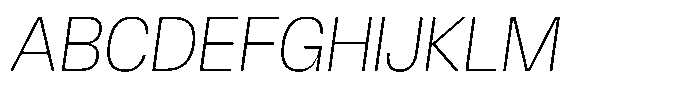 Wasa Light Italic Font UPPERCASE