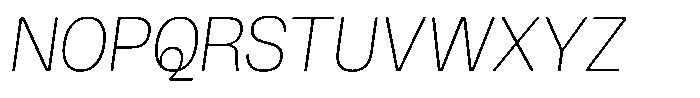 Wasa Light Italic Font UPPERCASE