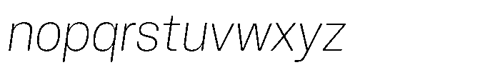 Wasa Light Italic Font LOWERCASE